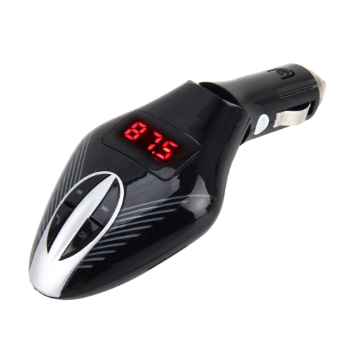 

V7 Wireless Car MP3 Bluetooth Stereo Music Player Full Frequent FM Transmitter Car Charger Adapter with USB Port Digital Display Support U Disk and TF Card Bluetooth Headset for Mobile Phone