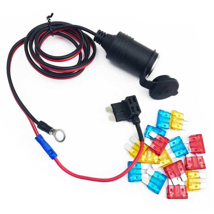 

90cm 1mm Core Car Cigarette Cigar Lighter DC12/24V Extension Fuse Tap Holder Lead