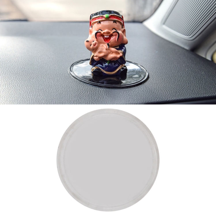 

Car Auto Round Soft Rubber Dashboard Anti-slip Pad Mat for Phone / GPS/ MP4/ MP3, Diameter: 8cm(Transparent)