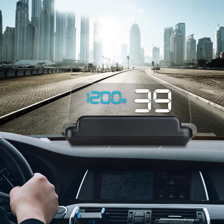 

T900 Car GPS HUD Virtual HD Reflection Board Head-up Display, Speed & Driving Distance / Time Display, Over Speed & Voltage & Low Voltage Alarm, Fatigue Driving