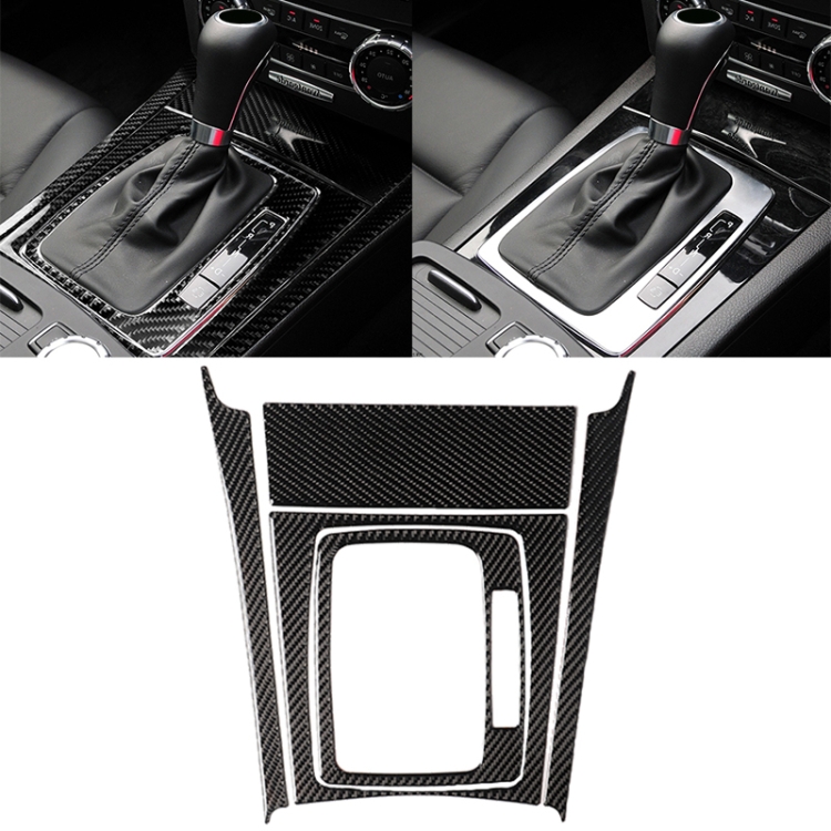 

5 PCS Car Carbon Fiber Right Drive Gear Position Panel Decorative Sticker for Mercedes-Benz W204 2007-2013
