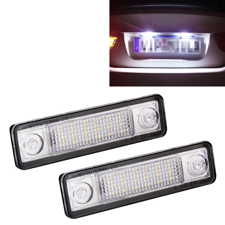 Sunsky 2 Pcs Dc 12v 2w 120lm 6000k Led License Plate Light 18 Smd Cms4650
