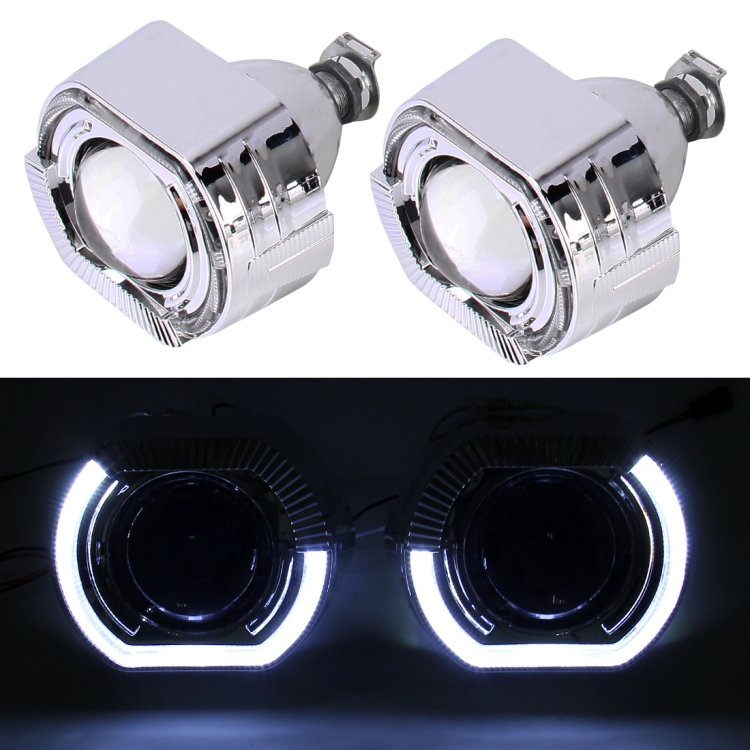 

IPHCAR H1 2.5 inch 12V Bi-Xenon Projector Lens Headlight with Exquisite Angle Eyes Decoration for Right Driving (White Light)