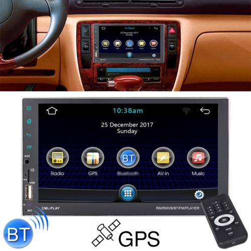 7" HD MP5 FM Player Bluetooth Car Stereo Radio 1 DIN Touch Foldable Camera