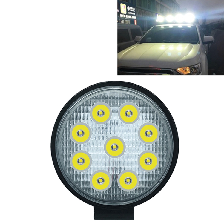 

6.7W White Light Round-Shaped Waterproof Car Boat Marine Work Lights Spotlight LED Bulbs, DC 9-30V