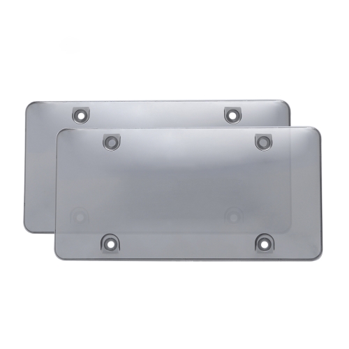 

2 PCS Plastic Car license Plate Frame Tag Cover (Grey)