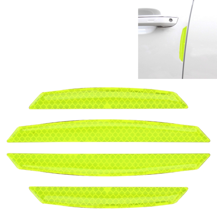 

4 PCS Universal Car Door Anti-collision Strip Protection Guards Trims Stickers (Green)