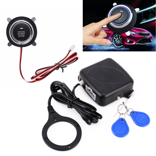 

Smart Car Switch Car Engine Start Stop Switch Car Push Start Switch, with RFID Alarm System