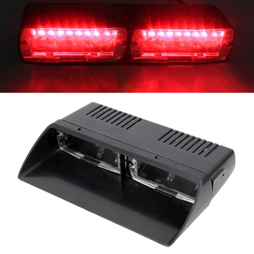 

DC 12V 4.2W 16LEDs Crystal Lamp Beads Car Windshield Warning Lamp 18 Flash Patterns(Adjustable)