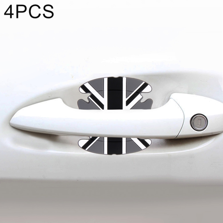 

4 PCS UK Flag Pattern Car-Styling Car Door Handle Scratches Resistant Sticker(Grey)