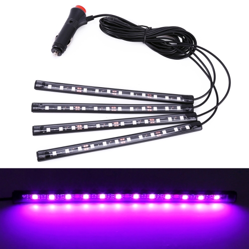 

4 in 1 Universal Car LED Atmosphere Lights Colorful Lighting Decorative Lamp, with 48LEDs SMD-5050 Lamps, DC 12V 3.7W(Pink Light)