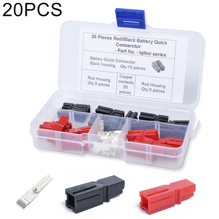 

Anderson 20 PCS 15Amp Car Battery Quik Connector Powerpole Electrical Connector Plug for Golf Trolley / Trailer / RV