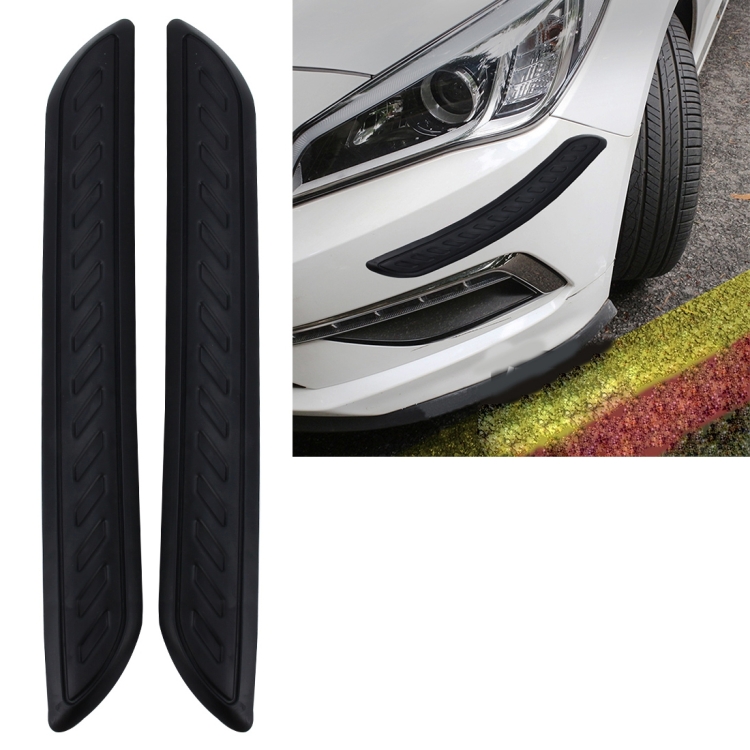 

2 PCS Universal Car Auto Rubber Body Bumper Guard Protector Strip Sticker(Black)