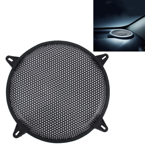 

12 inch Car Auto Metal Mesh Black Round Hole Subwoofer Loudspeaker Protective Cover Mask Kit with Fixed Holder