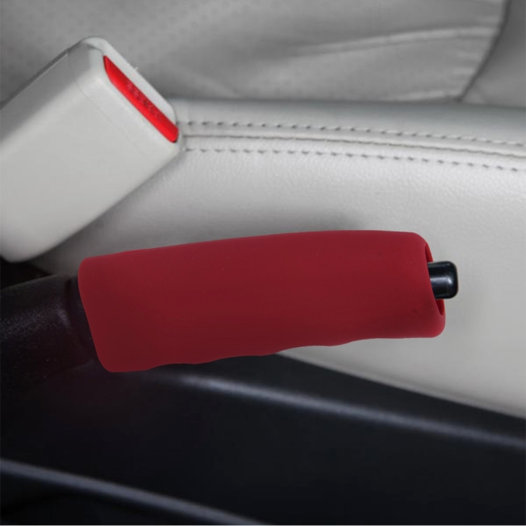 

Rubber Car Hand Brake Cover Shift Knob Gear Stick Cushion Cover Car Accessory Interior Decoration Pad(Red)
