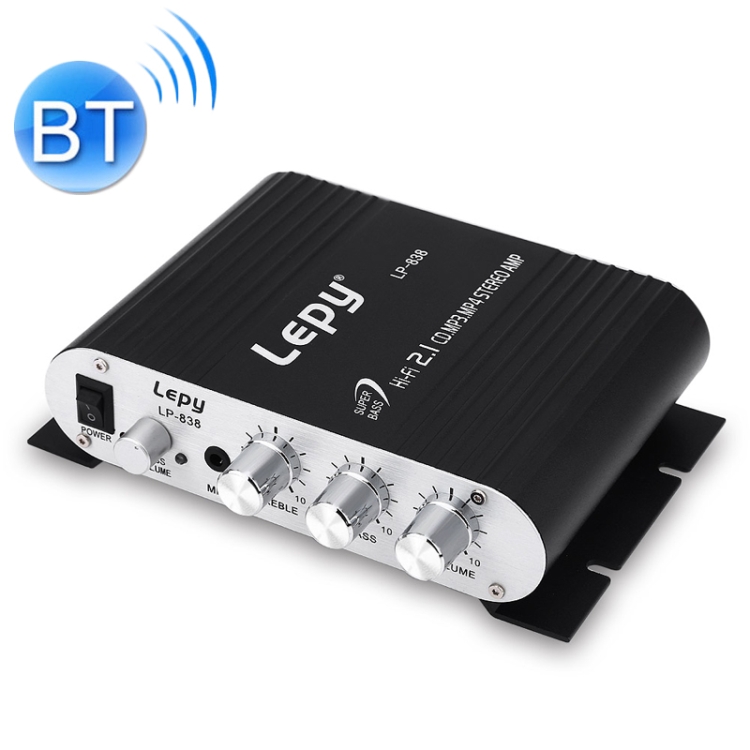 

Car 2.1CH HIFI Subwoofer Amplifier Audio, Support MP3, with US Plug Adapter(Black)