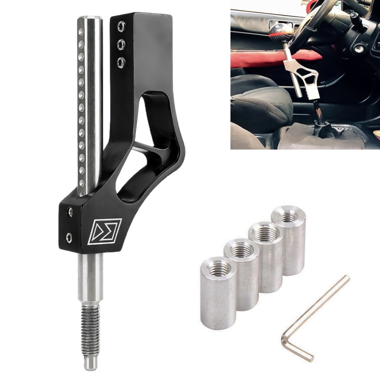 

Car Modification Heightening Gear Shifter Extension Rod Adjustable Height Adjuster Lever Shift Lever with Adapters for Honda(Black)