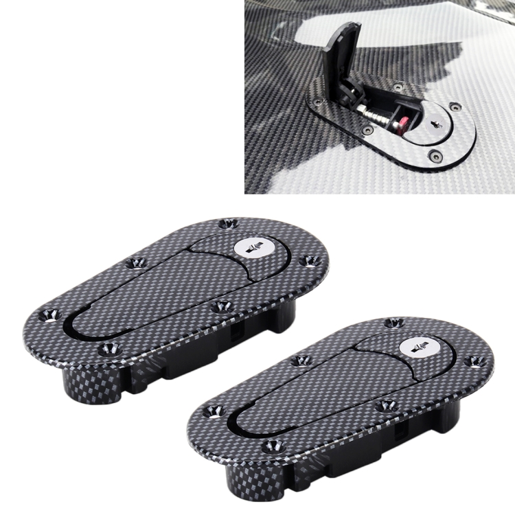 

A Pair Car Carbon Fiber Cover Lock Modified Hood Lock General Racing Car Cover Lock