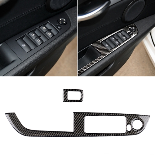 

Car Carbon Fiber Window Lift Panel Without Folding Key Solid Color Decorative Sticker for BMW Z4 2009-2015