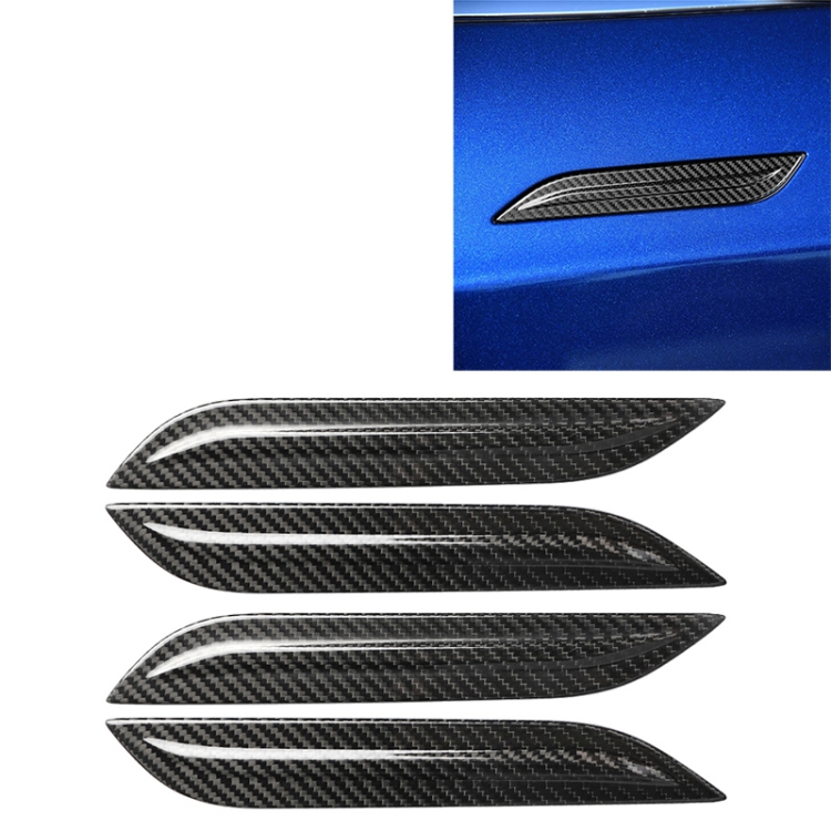 

4 PCS Car Door Outer Handle Panel Carbon Fiber Decorative Sticker for Tesla Model 3