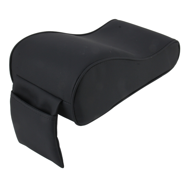 

Universal Car PU Leather and Memory Foam Wrapped Armrest Box Breathable Car Armrest Box Mat with Phone Holder Storage Bag(Black)