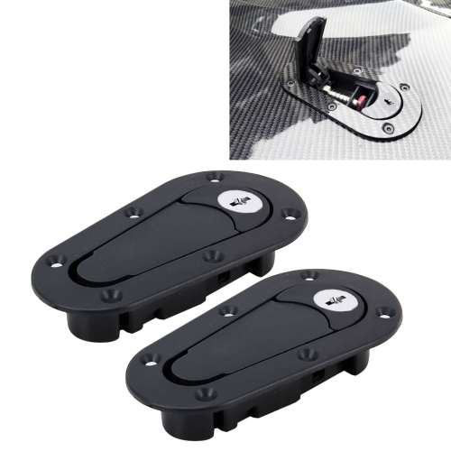 

A Pair Car Modified Hood Lock General Racing Car Cover Lock with Keys(Black)