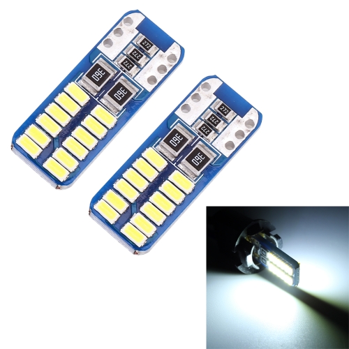 

2 PCS T10 / W5W / 168 / 194 DC12V 1.4W 6000K 90LM 12LEDs SMD-3014 Car Reading Lamp Clearance Light, with Decoder