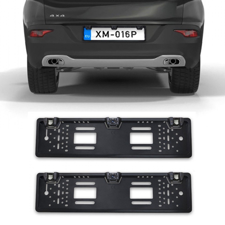 

PZ600L-2 Europe Car License Plate Frame Front Rear View Camera