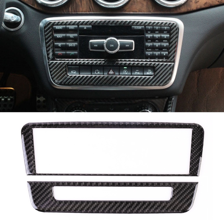 

Car Carbon Fiber CD Panel Decorative Sticker for Mercedes-Benz GLA