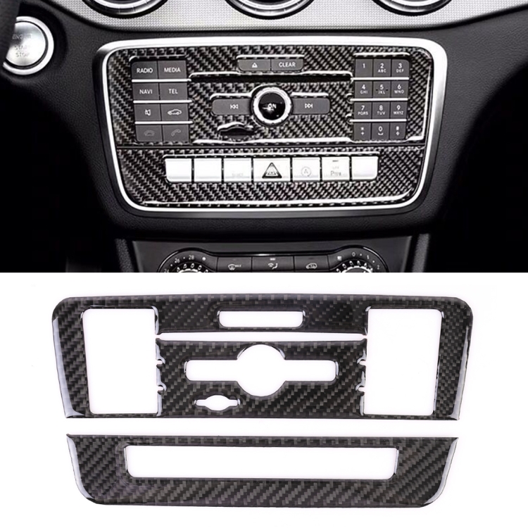 

Car Carbon Fiber CD Panel Decorative Sticker for Mercedes-Benz GLA