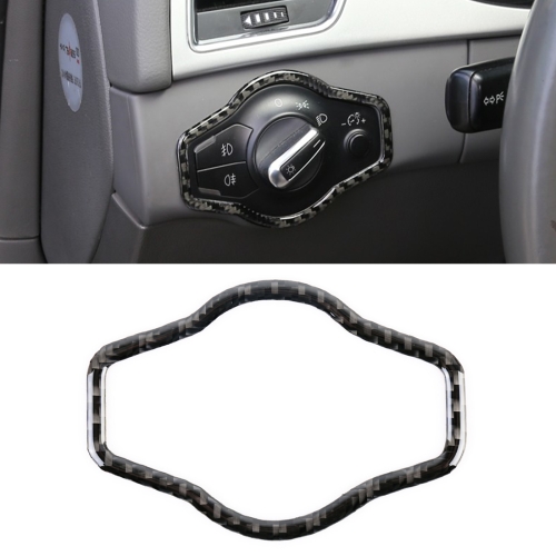 

Car Carbon Fiber Headlight Switch Button Decorative Sticker for Audi A4L / A5 / Q5