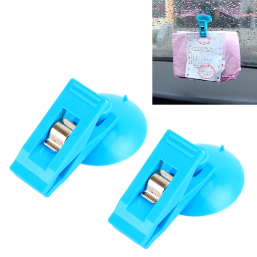 

2 PCS Car Windshield Multi-functional Suction Cup Clip, Random Color Delivery