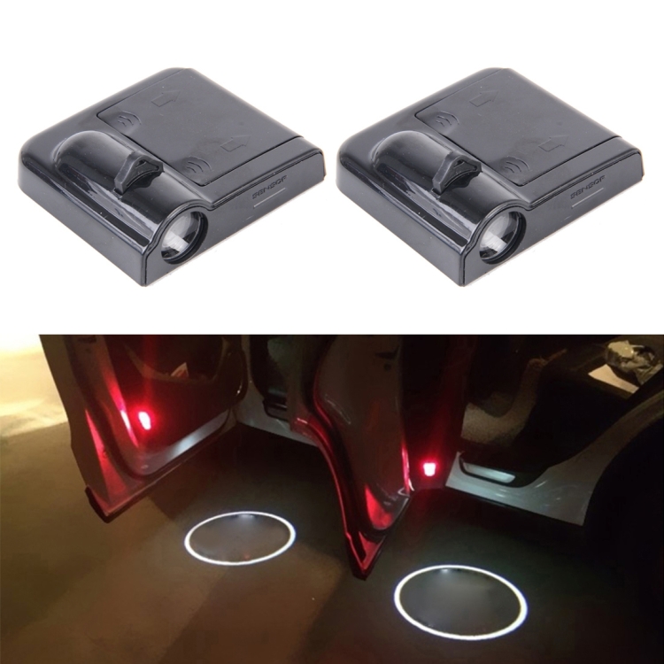 

2 PCS LED Ghost Shadow Light, Car Door LED Laser Welcome Decorative Light, Display Logo for Citroen Car Brand(Black)