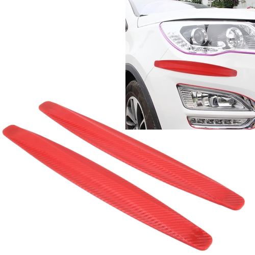 

2 PCS Universal Car Body Carbon Fiber Bumper Guard Protector Sticker/Car Crash Bar Bumper Strips /Car Crash Strips/Anti-rub Strips/Anti-rub Bar(Red)