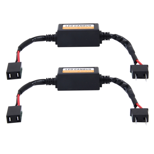 

2 PCS H7 Car Auto LED Headlight Canbus Warning Error-free Decoder Adapter for DC 9-16V/20W-40W