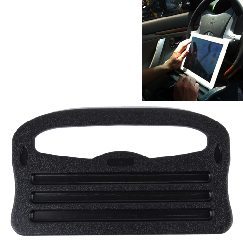 

Vehicle Portable Desk Steering Wheel Multi-use Tray Stand Car Food Eating Table iPad Holder(Black)