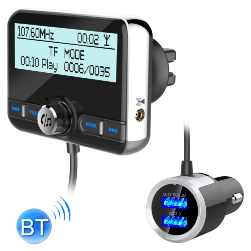 

DAB002 Car DAB Dual USB Charging Smart Bluetooth Digital FM Transmitter MP3 Music Player Car Kit, Support Hands-Free Call & TF Card