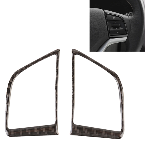 

Car Carbon Fiber Steering Wheel Button Decorative Sticker for Hyundai Tucson