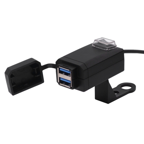

Motorcycle Waterproof QC3.0 Dual USB Fast Charger Adapter with Switch
