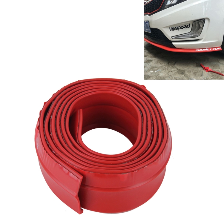 

Universal 2.5m Car Front Bumper Lip Splitter Spoiler Skirt Adhesive Protector(Red)
