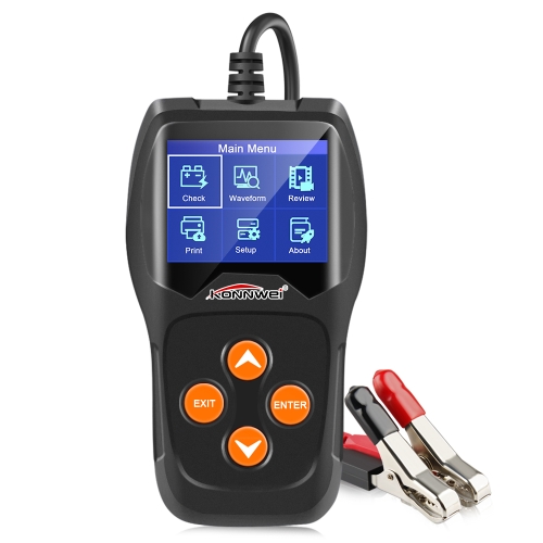 

KONNWEI KW600 Auto Battery Analyzer 100 to 2000CCA Car Tester 12V 2.4 inch Digital Color Screen Cranking Charging Car Diagnostic