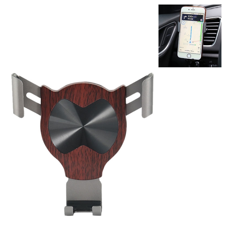 

JT-G38 Universal Car Air Vent Mount Phone Walnut Holder (Brown)