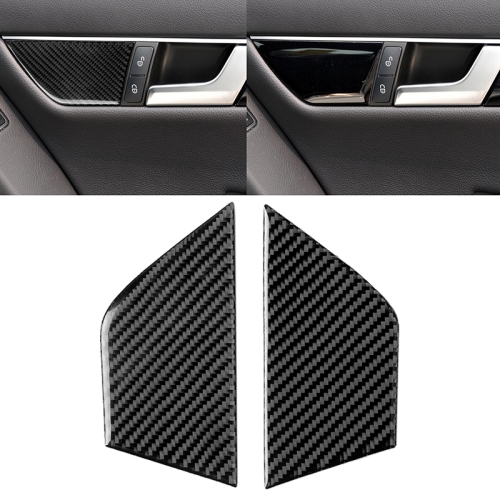 

2 PCS Car Carbon Fiber Seat Adjustment Panel Decorative Sticker for Mercedes-Benz W204 2007-2013