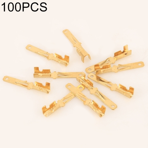 

100 PCS 2.8mm Terminal Male Speaker Cable Spade Plug Connector Gold Plated Copper Speaker Cable