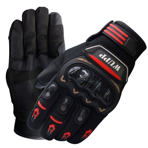 

Motorcycle Gloves Touch Screen Waterproof Breathable Wearable Anti-skid Resistance Summer Winter Full-Finger Protective Gloves, Size: L