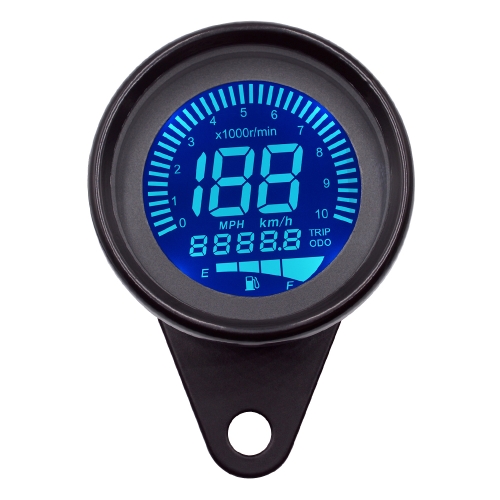 

CS-636B1 Motorcycle Multi-functional Modification Instrumentation Motorcycle Odometer Speedometer Tachometer Oil Gauge (Black)
