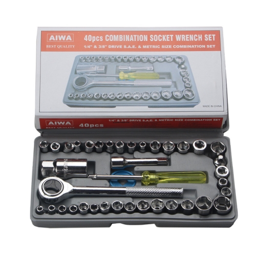 

40 PCS Socket Wrench Set Car / Motorcycles Repair Combination Hardware Toolbox