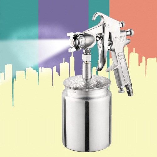 

W-77 Paint Spray Gun Sprayer lower Pot Pneumatic Tool for Home Car, Hole diameter: 3mm