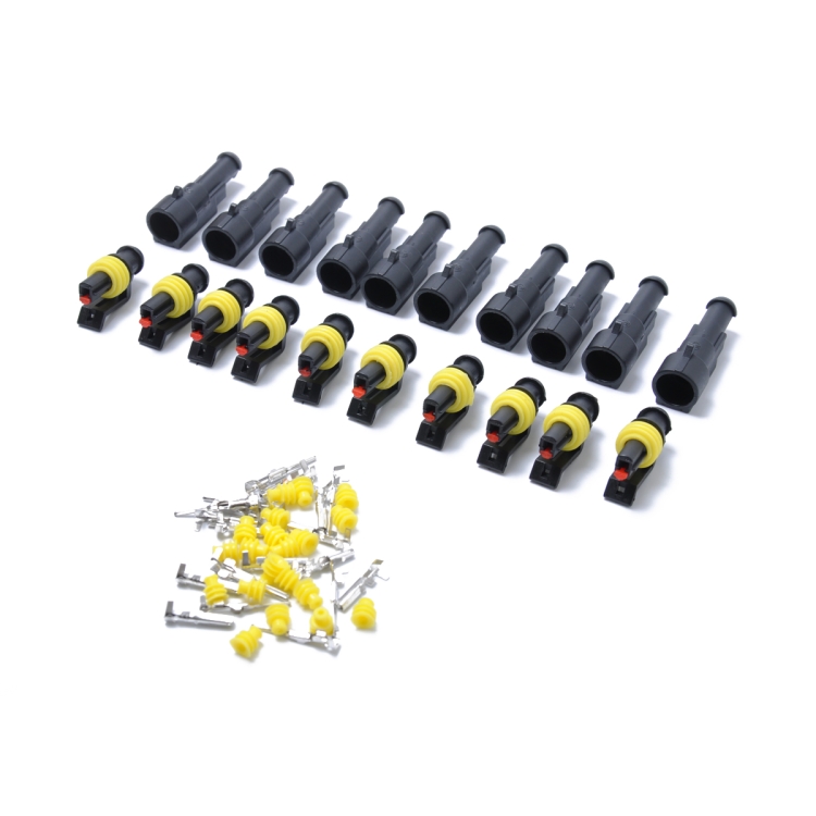 

10 Sets 1 Pin Way Sealed Waterproof Electrical Wire Connector Plug Terminal Car Auto Set