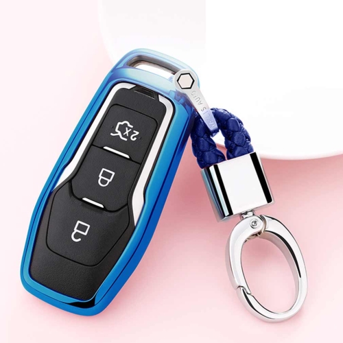 Leather Smart Key Cover Case Shell Cap Fit For Ford Edge Mondeo Taurus Explore